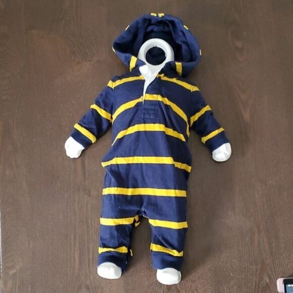 3 Months Ralph Lauren Jumper Jumpsuit Coveralls Hooded Hoodie INFANT BABY - Picture 11 of 12